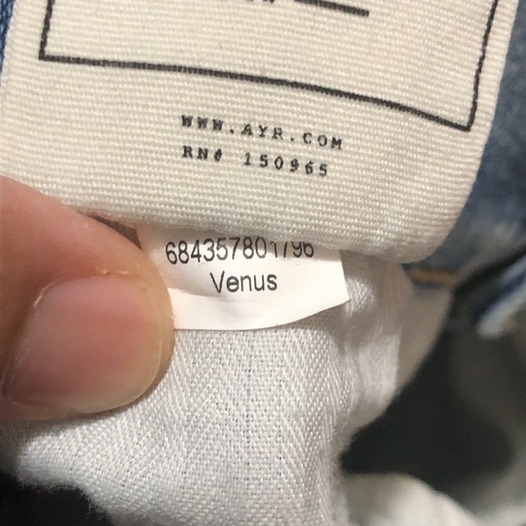 AYR The Must Wide Leg Jeans Women's 29 High Rise Designer in Venus Wash Denim - Picture 5 of 8